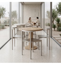 Silla Deco de acero inoxidable