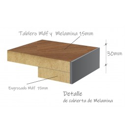 Cubierta 90x90 cm Melamina